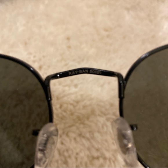 Rayban Black Round Metal Sunglasses - Picture 6 of 6